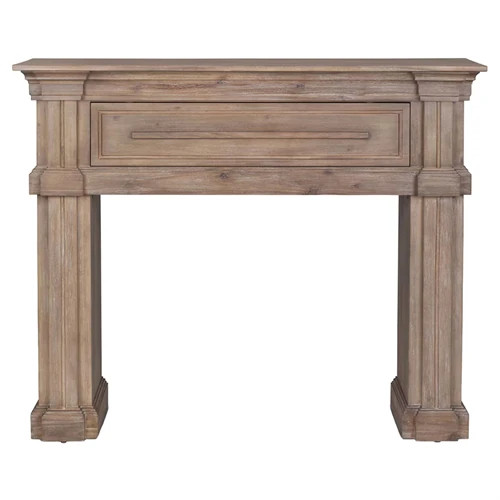 Camila Updated Traditional Brown Wood Mantel | Kathy Kuo Home