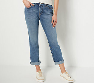 JAG Carter Girlfriend Jeans with Cuff- Mid Vintage | QVC