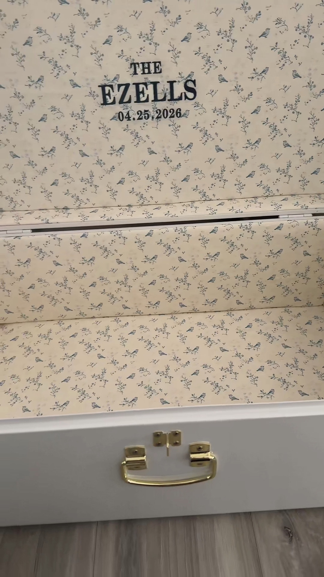 Made this keepsake trunk for my daughter and it turned out beautifully 
I needed 2 rolls of each tape and 2 yards of the fabrics !

#LTKHome #LTKWedding #LTKmomlife