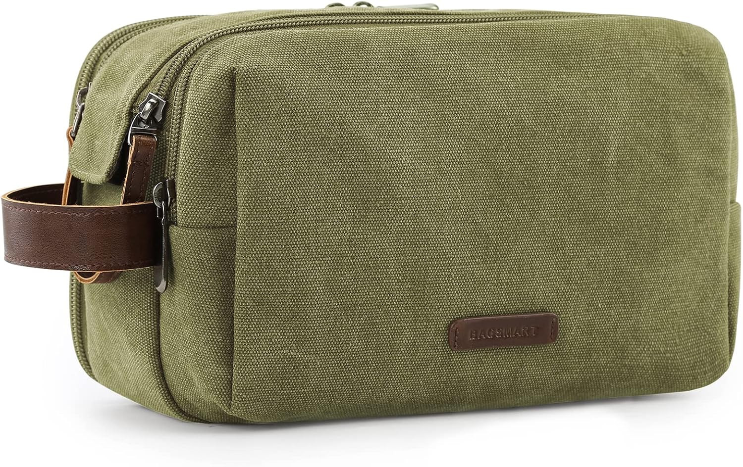 BAGSMART Toiletry Bag for Men, Canvas Travel Toiletry Organizer Dopp Kit Water-resistant Shaving ... | Amazon (US)