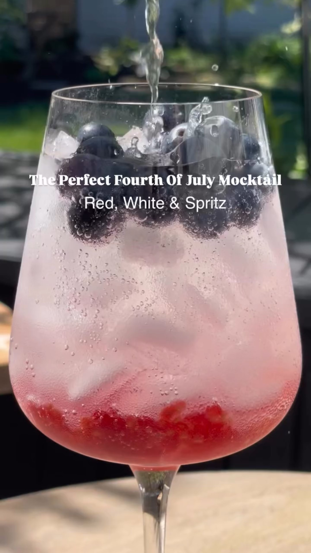 Red, White & Spritz! ❤️🤍💙

Here’s my super easy Fourth of July inspired mocktail! Just a couple ingredients and it’s so so refreshing! 
 
Ingredients (serves two)
• 12-15 raspberries
• 1 lime - half juiced in each glass
• sparkling water (I used one with lime)
• 12-15 blueberries

Add raspberries and lime juice to the bottom of your glass. Muddle. Add ice to the top. Then top with your sparkling water of choice slowly! Add blueberries on top for the red, white and blue look! Enjoy!

#mocktails #mocktailgirlie #mocktailrecipe #fourthofjulyweekend