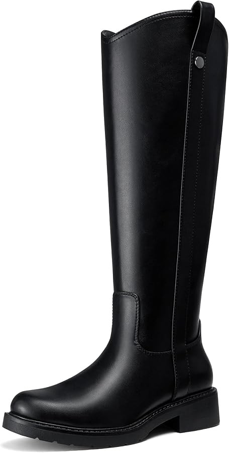 CELLENZ Women Knee High Boots: 1.4 Inch Comfortable Low Heel Riding Boot | Amazon (US)