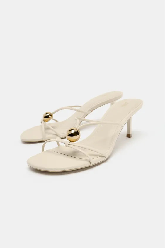 HIGH-HEEL SANDALS WITH METAL DETAIL | Zara UK
