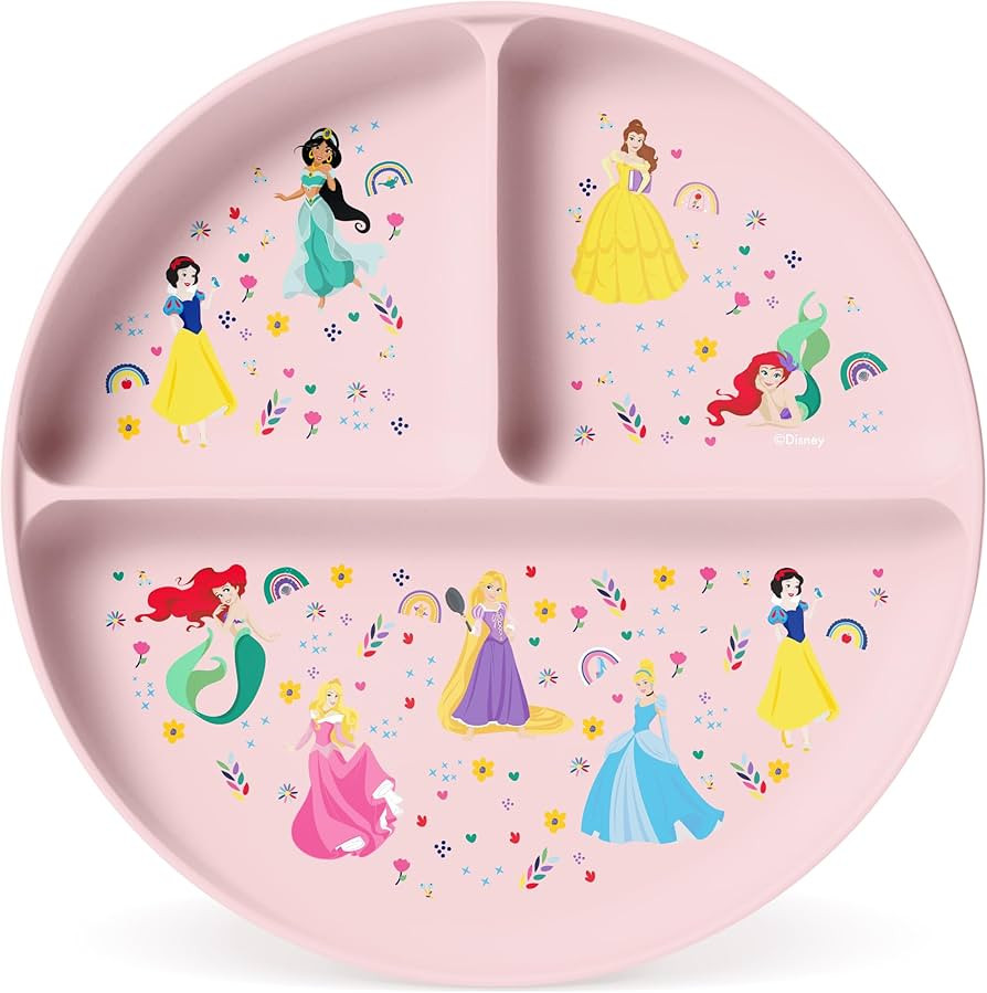 Simple Modern Disney Silicone Plate for Baby and Toddler | Divided and Microwave Safe Plates for ... | Amazon (US)