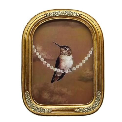 SIKOO Vintage picture frame 4x6 Bronze Gold Arch Antique Picture Frame Tabletop and Wall Mount Display Embossed Floral Vintage Home Decor Wall Art Gallery | Amazon (US)