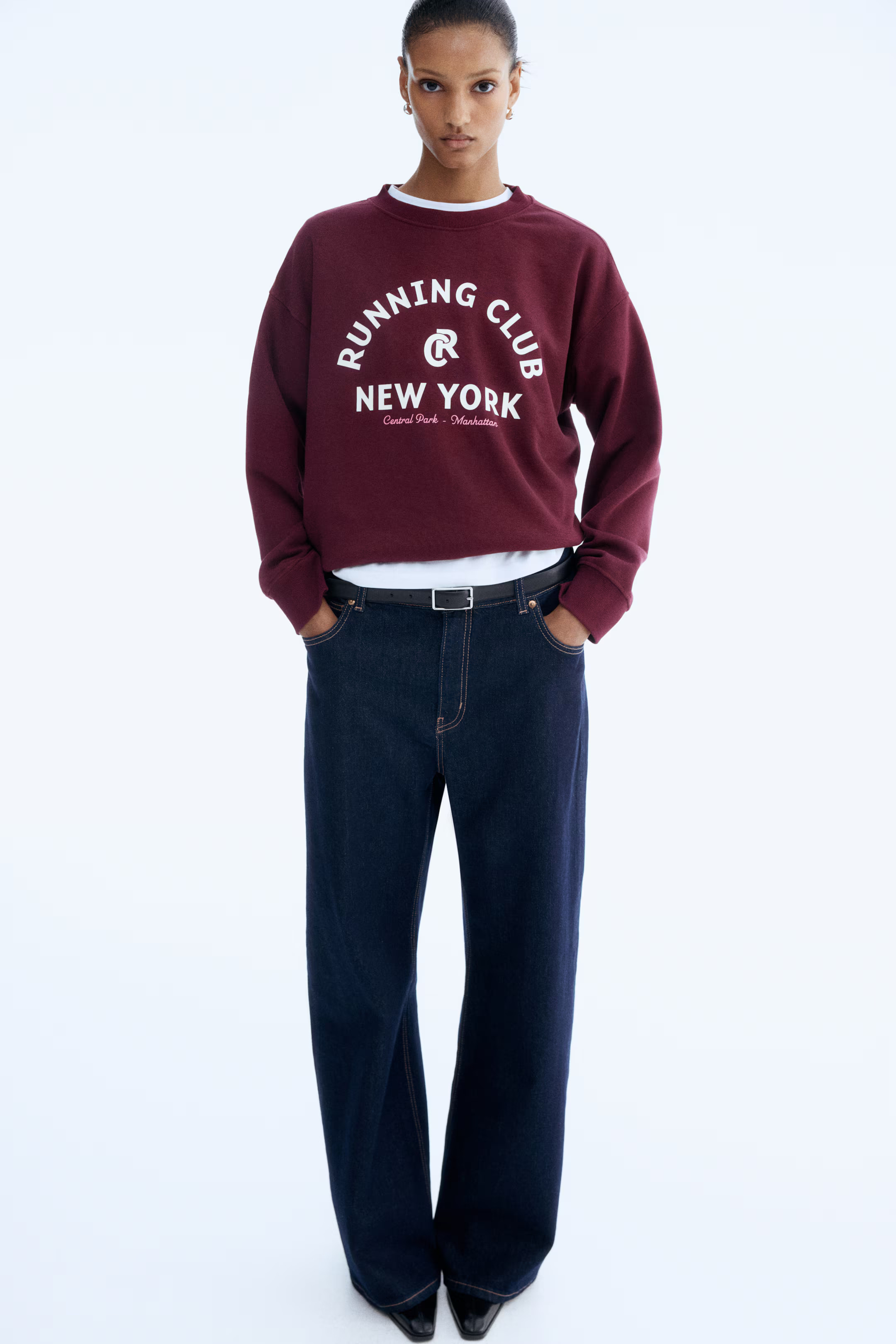 Sweatshirt with Text Motif | H&M (US + CA)