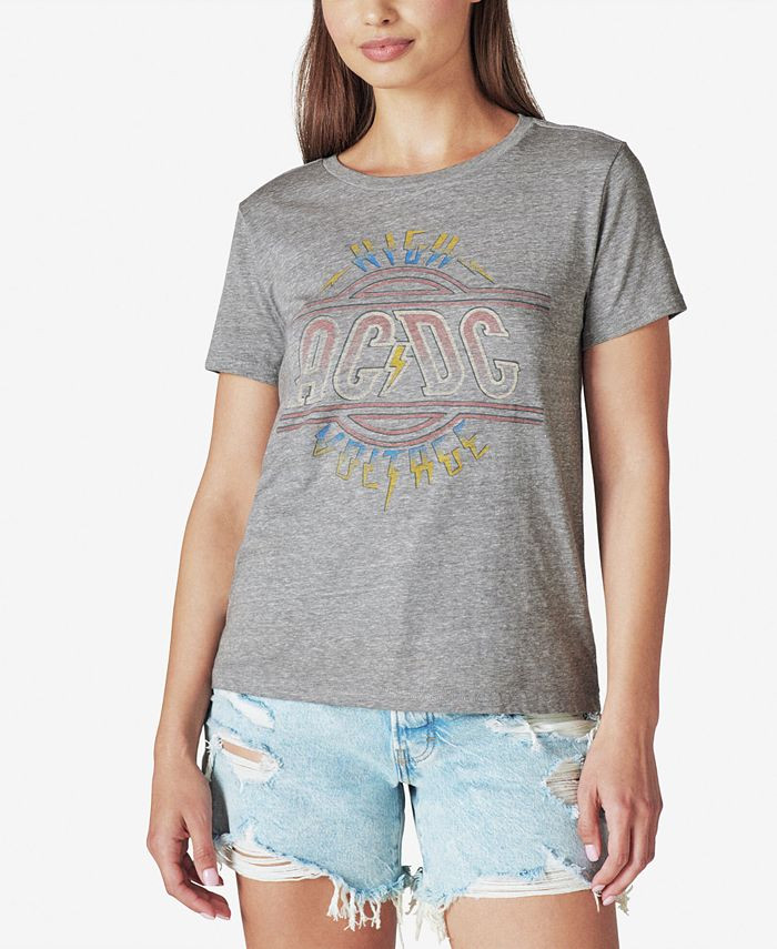 Lucky Brand Women's AC/DC High Voltage Graphic T-Shirt & Reviews - Tops - Women - Macy's | Macys (US)