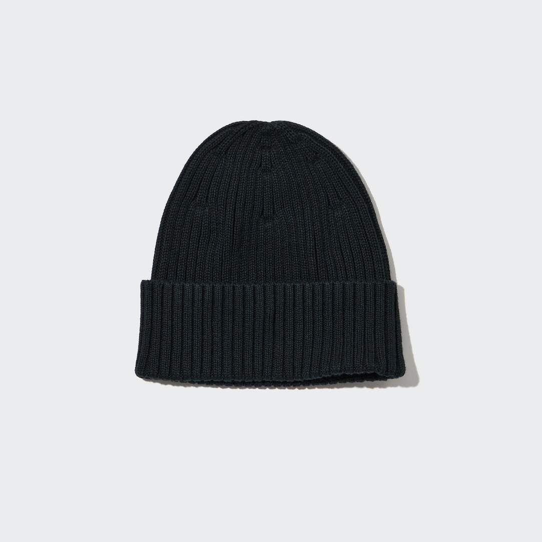 Cotton Ribbed Beanie Hat | UNIQLO (UK)