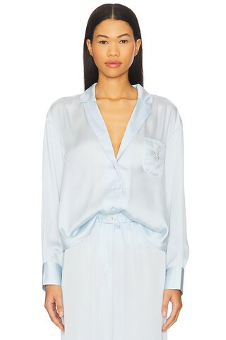 For Love & Lemons Everday Sleep Top in Blue from Revolve.com | Revolve Clothing (Global)