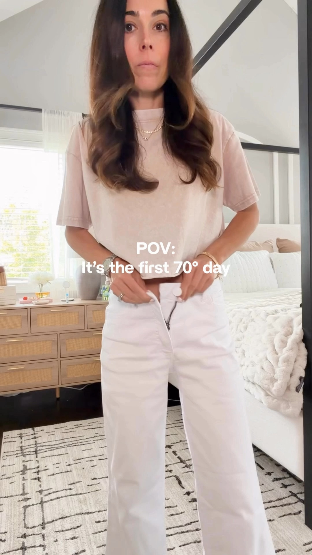 POV: it’s the first 70° day and you finally feel human again 😅☀️

after being down all week with the flu… this outfit felt like a reset 🙌🏼

and these white jeans… I’m not exaggerating—SO good 🤍
not see-through (!!!), super flattering, and under $100

the kind you’ll wear on repeat all spring + summer

💌 type “DEETS” and I’ll send you the links

#LTKSeasonal #LTKOver40 #LTKgrwm