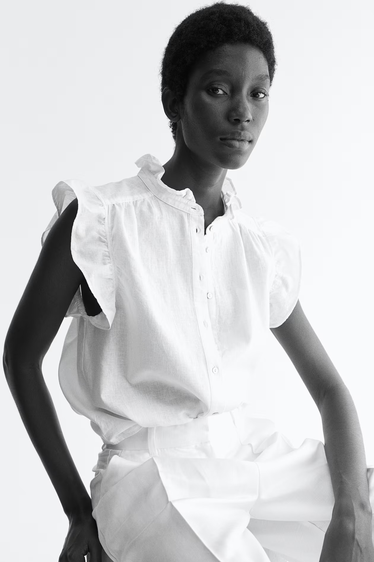 Bluse aus Leinenmix - Weiß - Ladies | H&M AT | H&M (DE, AT, CH, NL, FI)