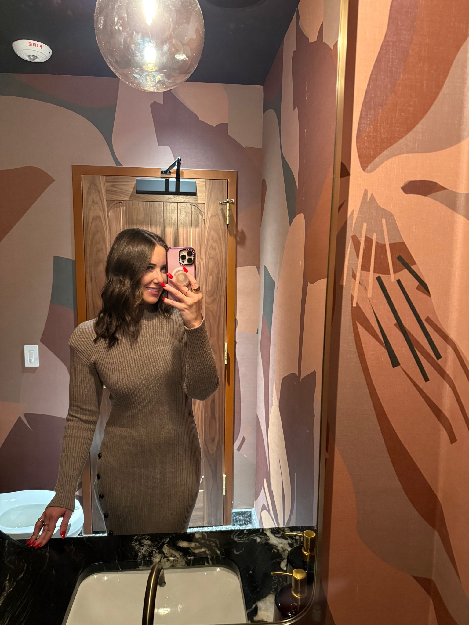 Wearing a medium in my brown sweater dress! 

Also comes in black and is so so flattering. 

#LTKootd #LTKTravel #LTKSeasonal