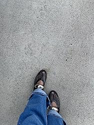 DOEYG Mesh Ballet Flats for Women Buckle Strap Comfy Casual Office Fishnet Ballerina Flat Shoes | Amazon (US)