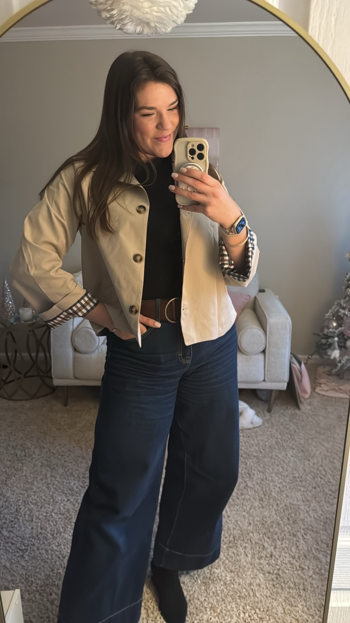 Obsessed with this cropped trench coat jacket from Amazon!! It’s giving chic & expensive for less than $40!

#LTKootd #LTKWorkwear