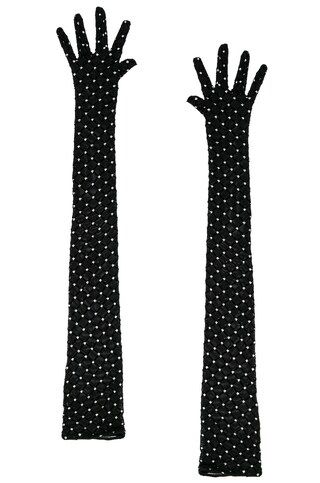 MISHA Sparkle Gloves in Black & Silver from Revolve.com | Revolve Clothing (Global)