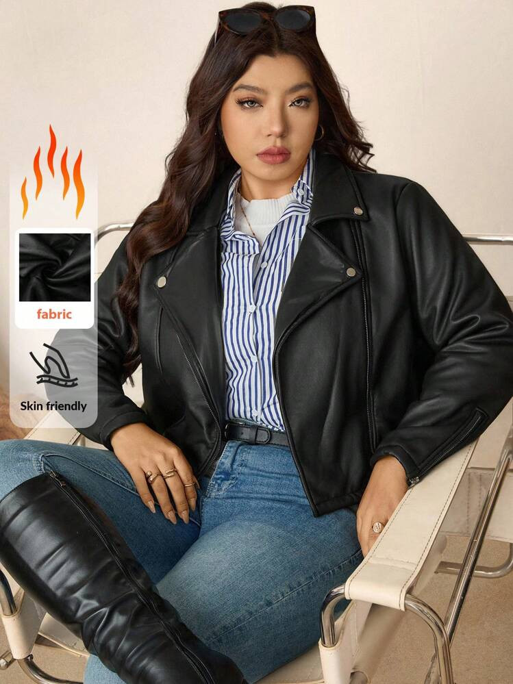 Fleece Coat  | SHEIN