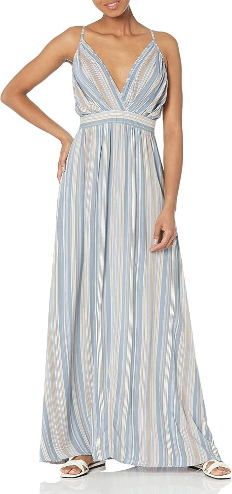 Angie Women's V Neck Maxi Dress Surplice | Amazon (US)