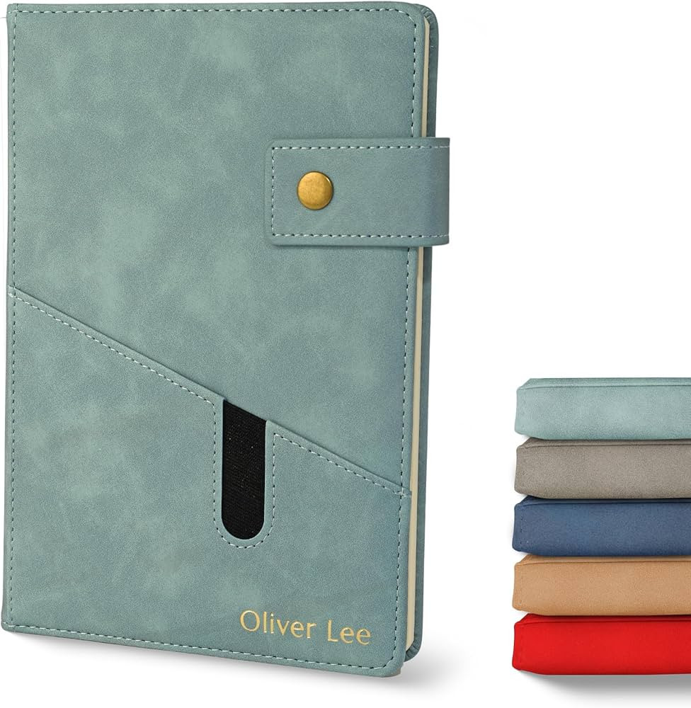 Promot Personalized Notebook - A5 Lined Leather Bound Journal for Writing Women Men - Hardcover E... | Amazon (US)