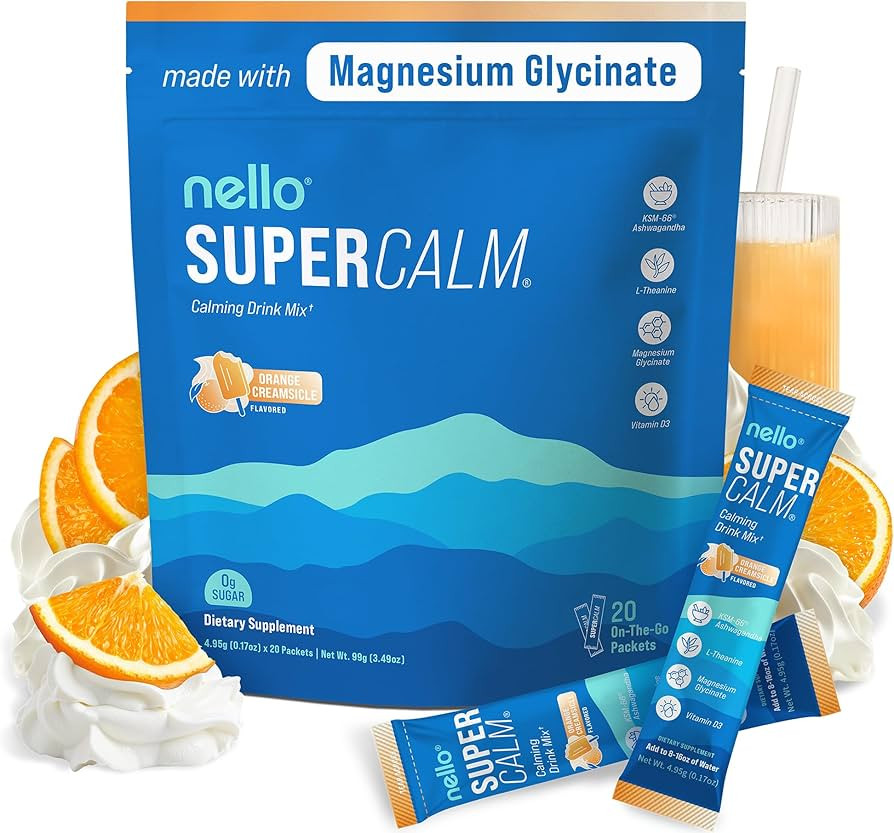 Supercalm Drink Mix - Ashwagandha KSM 66, Magnesium Glycinate & L-Theanine Supplement - Ashwagand... | Amazon (US)