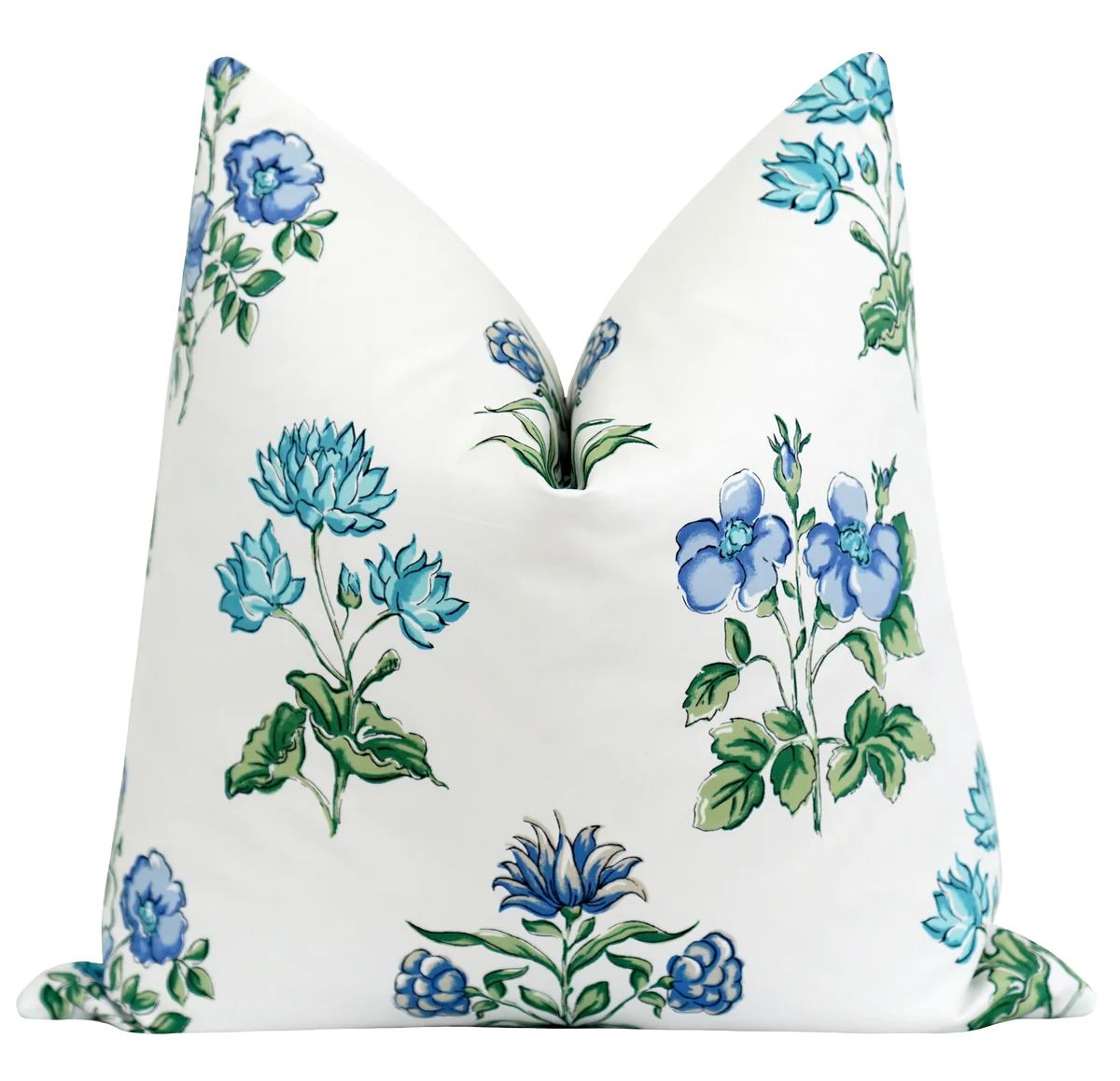 Stano Blue Floral Pillow | Land of Pillows