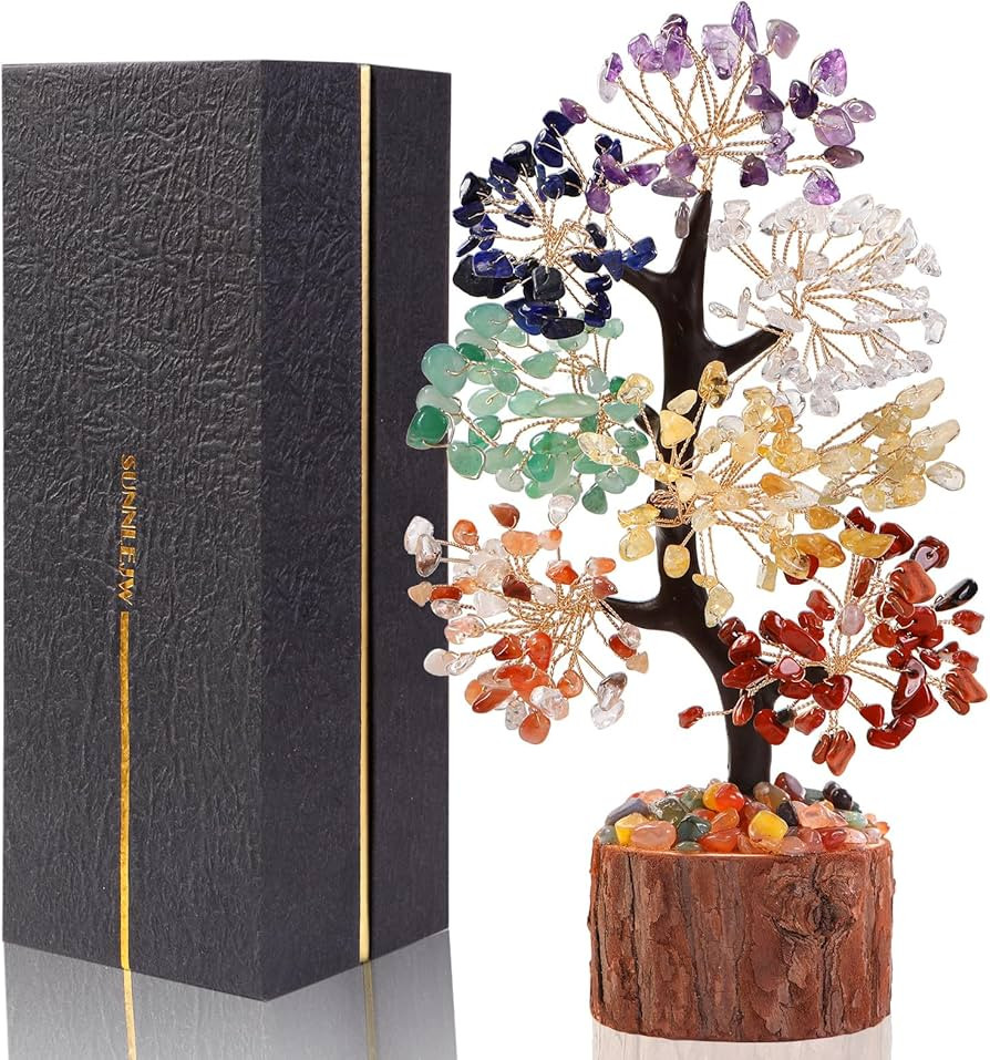 7 Chakra Crystal Tree of Life,Handmade Birthday Gifts for Women Mom Sister Boss, Natural Meditati... | Amazon (US)