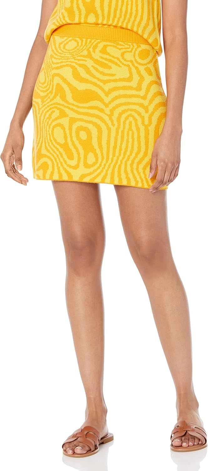 The Drop Women's Ami Fitted Jaquard Mini Sweater Skirt | Amazon (US)