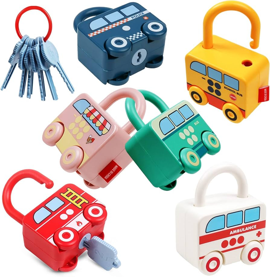 Preschool Learning Activities Lock and Key Toy, Montessori Counting and Matching Toy for Toddler ... | Amazon (US)