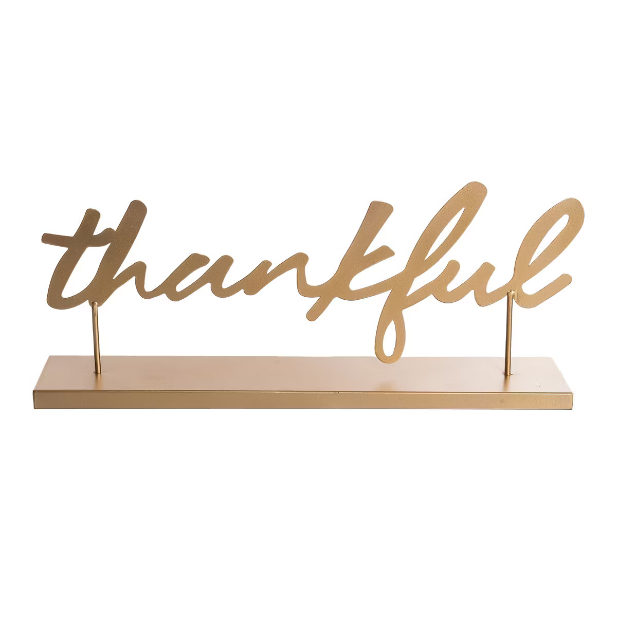 Transpac Metal Gold Thankful Tabletop Sign Elegant Fall Harvest Home Decor Gift for Hostess and S... | Target