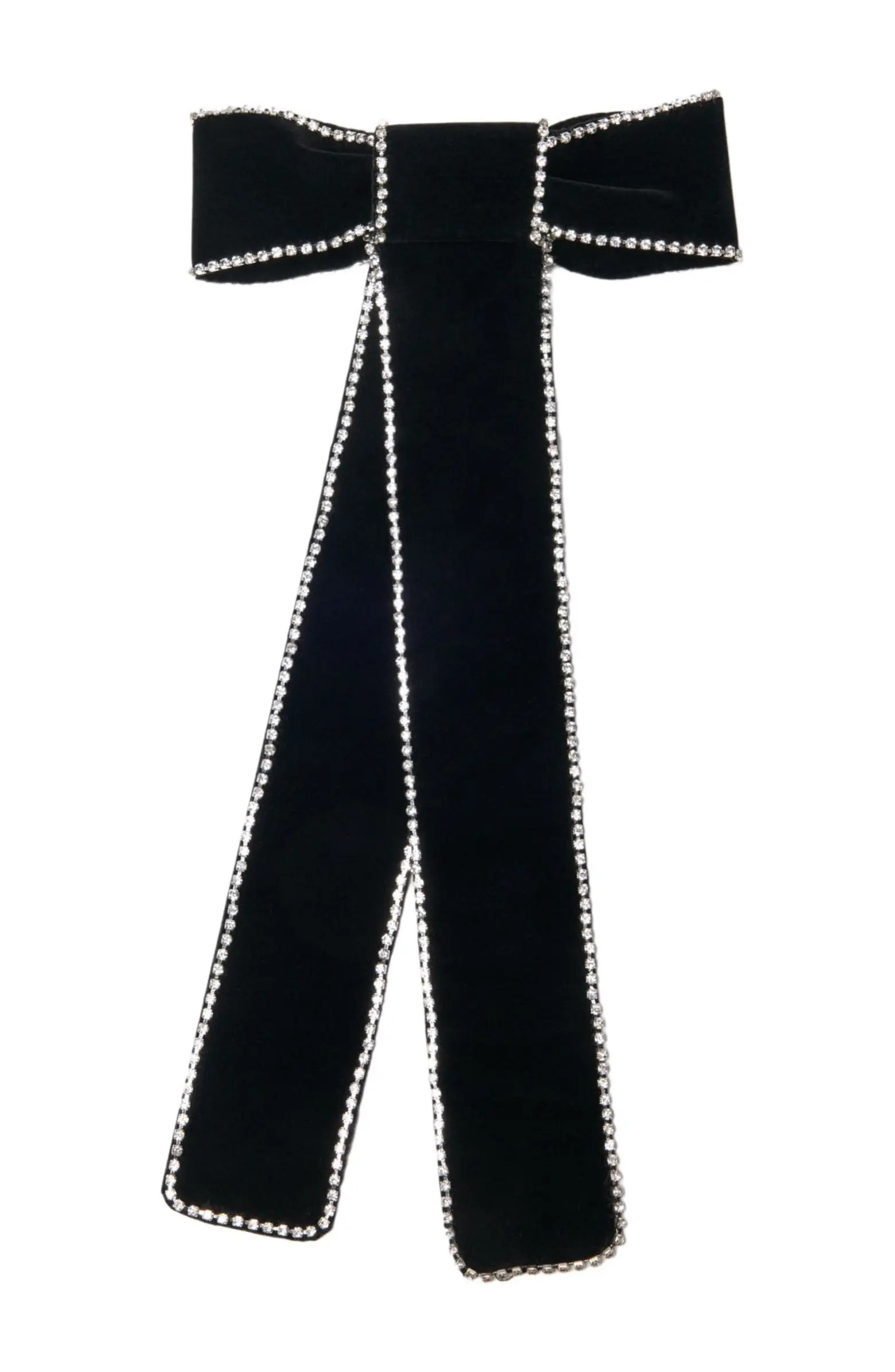 maje Rhinestone velvet bow barrette | Nordstrom | Nordstrom