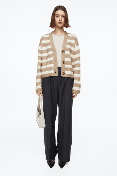 Oversized rib-knit cardigan | H&M (US + CA)