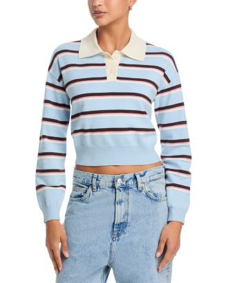 AQUA Rugby Striped Sweater - Exclusive | Bloomingdale's Women | Bloomingdale's (AU)