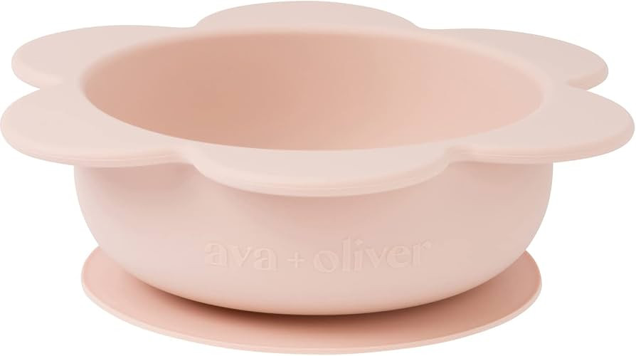 AVA + OLIVER Silcone Flower Suction Bowl | BPA-Free Non-Slip Design (Guava) | Amazon (US)
