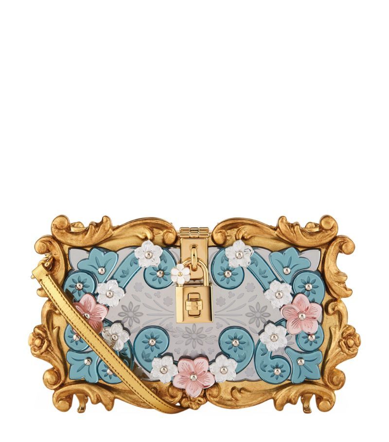 Dolce & Gabbana Floral Padlock Clutch Bag | Harrods