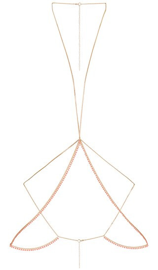 Angela Body Chain in Gold | Revolve Clothing (Global)