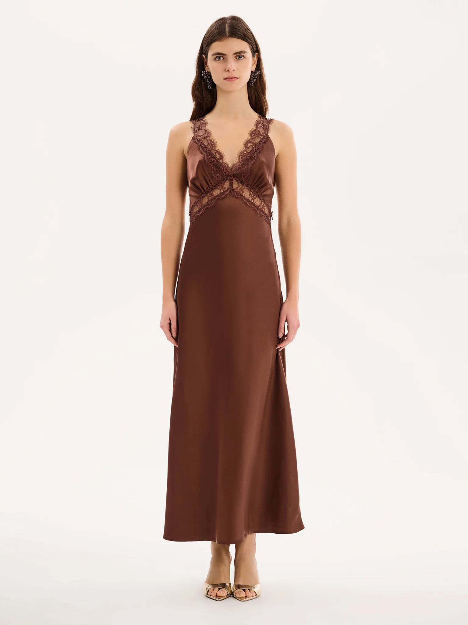 Aurelia Dress in Chocolate | OMNES | Dresses | Sustainable & Affordable Clothing | Shop Women's F... | OMNES UK