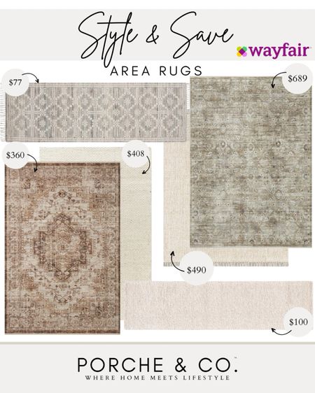 Wayfair rugs, area rugs, Wayfair decor, rug styling 
#visionboard #moodboard #porcheandco

#LTKhome #LTKstyletip