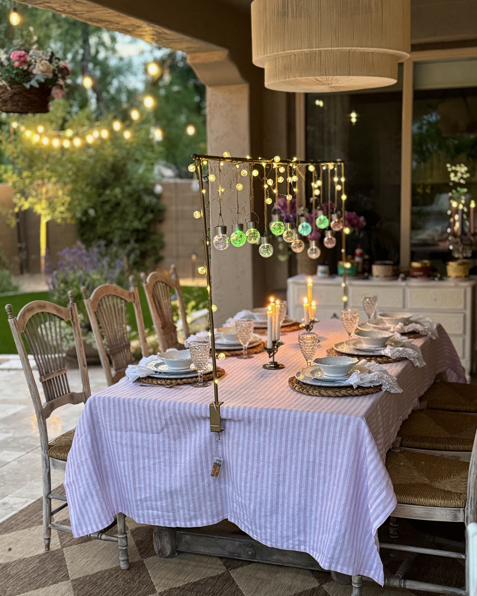 ✨Table Rod Decor✨  

I created a magical evening elegant ice cream bar experience for a warm spring/summer night.

multicolor solar lights, bubble light garland, tablescape, party idea, outdoor entertaining, fairylights, alfresco dining, spring table, summer table, garden party,  dinner party, rehearsal dinner. Wedding decor, bridal shower, birthday party decor, party decorations

#LTKHome #LTKFindsUnder50 #LTKParties