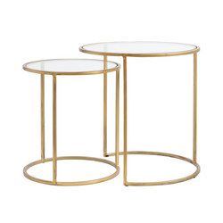 LIGHT & LIVING Duarate Nest of Side Tables Gold - Gold | Arnotts