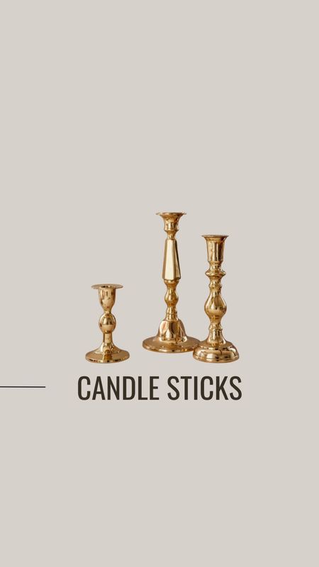 Brass Candlesticks #brass #candle #candlestick #interiordesign #interiordecor #homedecor #homedesign #homedecorfinds #moodboard 

#LTKfindsunder100 #LTKhome #LTKstyletip