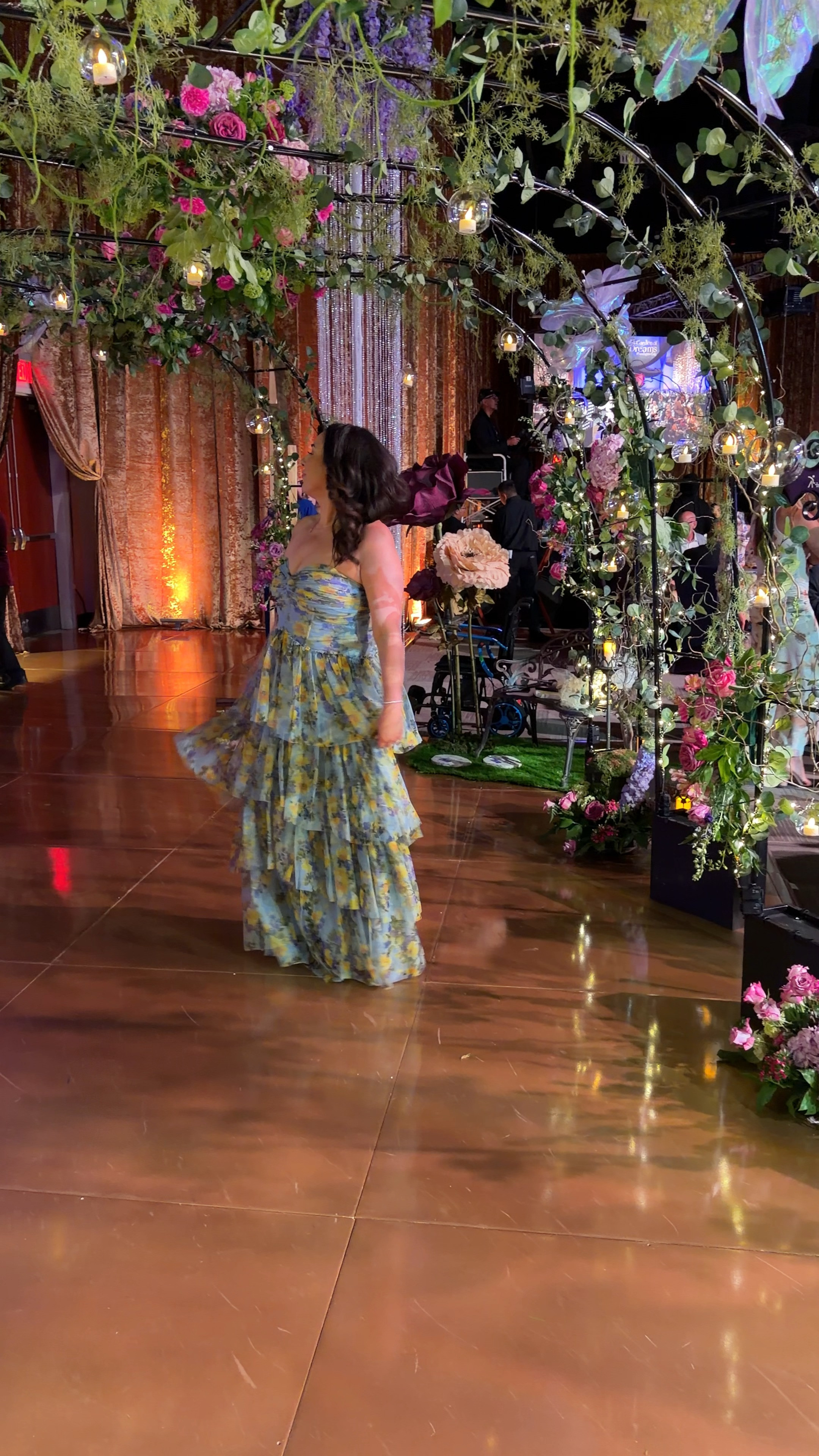 JT and I went to a gala for Loma Linda Children’s Hospital last night. The dress code was: elegant semi-formal attire, jewel tones, soft hues, and floral-inspired colors-perfect for an enchanting evening in our Garden of Dreams. My dress was perfect! It was comfortable, true to size, with a little stretch. I’m wearing a size 13/14. In 5’5” for reference. This would be beautiful for a wedding or prom. #weddingguestdress #promdress #springdress #floraldress #flowydress 

 #LTKgrwm #LTKootd