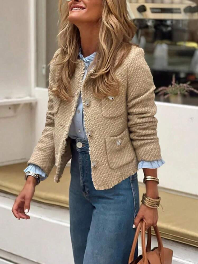 TrendsNew To Women's Autumn And Winter Fashion Classic Small Fragrance Coat | SHEIN