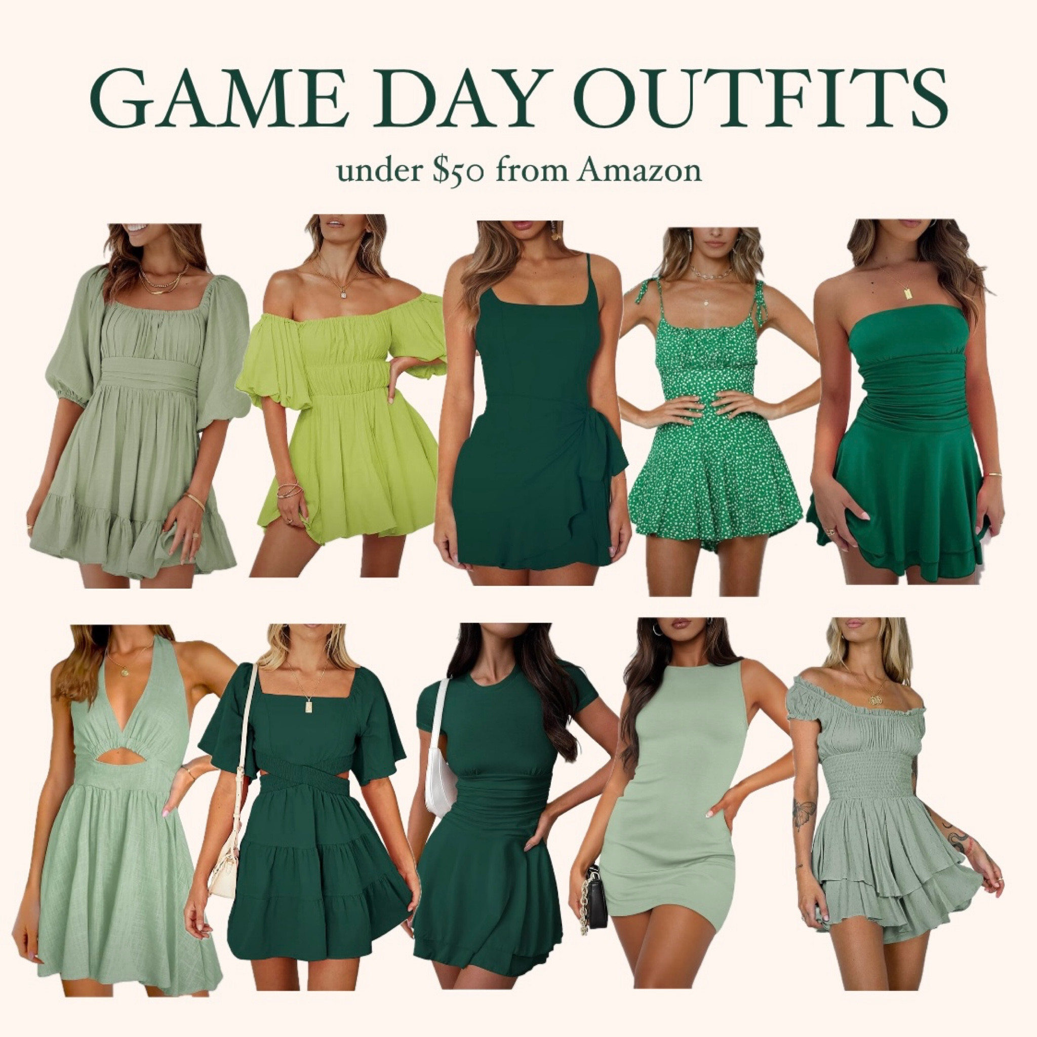 GREEN GAME DAY! Game day, Gameday, Game day outfit, Gameday outfit, Game day dress, Gameday dress, Game day look, Gameday look, tailgate, tailgating, college, college game day, college gameday, SEC, fraternity, fraternities, sorority, sororities, sorority outfit, sorority recruitment, sorority rush, football, black dress, black mini dress, black midi dress, black maxi dress, black dresses, black mini dresses, black midi dresses, black maxi dresses, black matching set, black matching sets, The University of Alabama, Bama, The University of Georgia, UGA, The University of South Carolina, USC, The University of Arkansas, UArk, Mississippi State University, MSU, The University of Missouri, Mizzou, Texas A&M University, College Station, The University of Oklahoma, The University of Texas, Vanderbilt University, Vandy, 