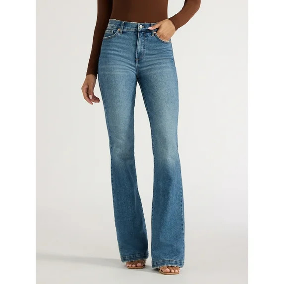 Sofia by Sofia Vergara Women's and Women's Plus Melisa Flare High Rise Jeans, 30.5", 32.5" and 34... | Walmart (US)