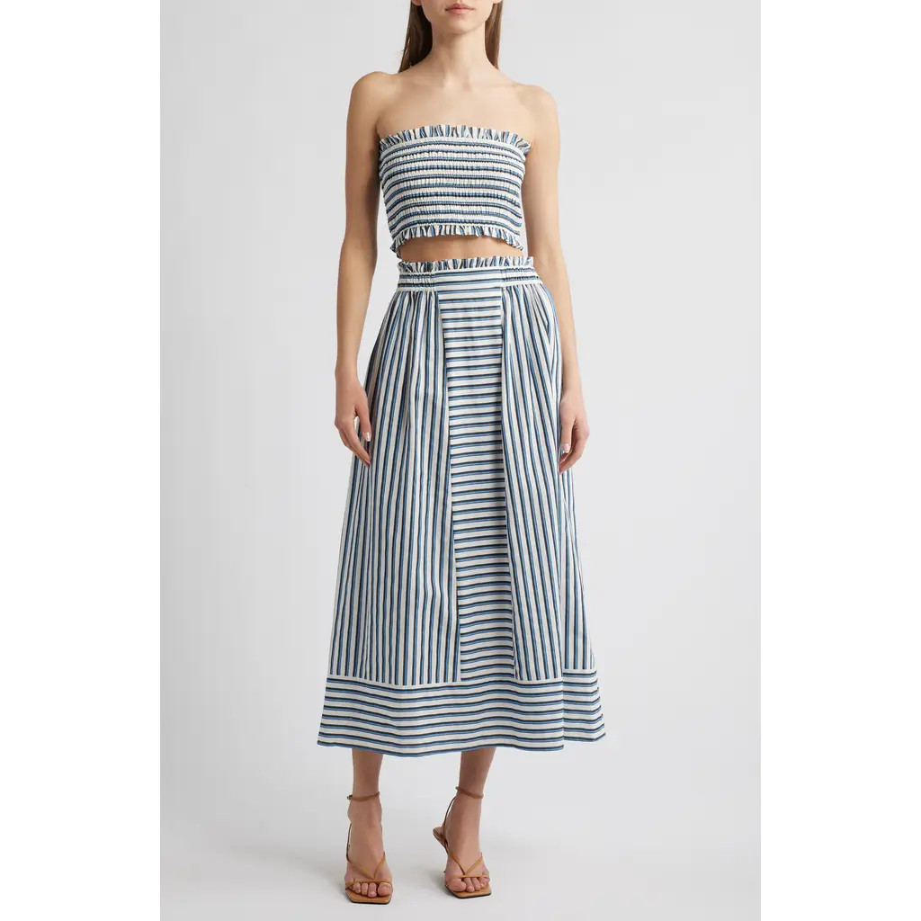 Cleobella Bristol Tube Top & Skirt Set in Blue Multi at Nordstrom Rack, Size X-Large | Nordstrom Rack