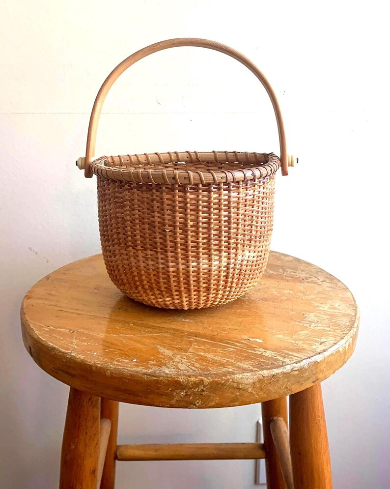 Small Vintage Nantucket Wall Basket - Etsy | Etsy (US)