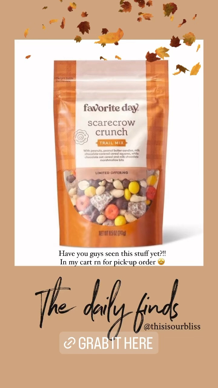 Scarecrow crunch snack mix from target! Everyone is raving about this! Snacks for fall!! 

#LTKhome #LTKSeasonal #LTKfamily