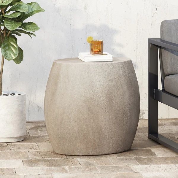 Gatsby Lightweight Concrete Side Table by Christopher Knight Home | Bed Bath & Beyond