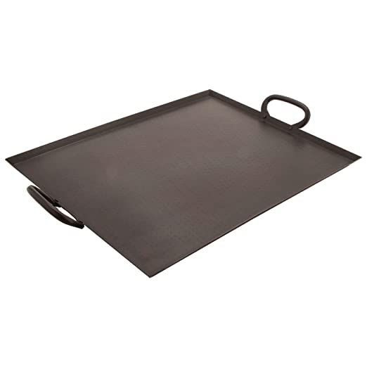 G.E.T. Heavy-Duty Metal Serving/Ottoman Tray with Handles, 19" x 15", Hammered Bronze | Amazon (US)