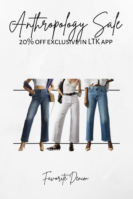 Denim
Summer denim
White denim
Cropped denim 
Trouser denim

#LTKFind #LTKxAnthro #LTKsalealert