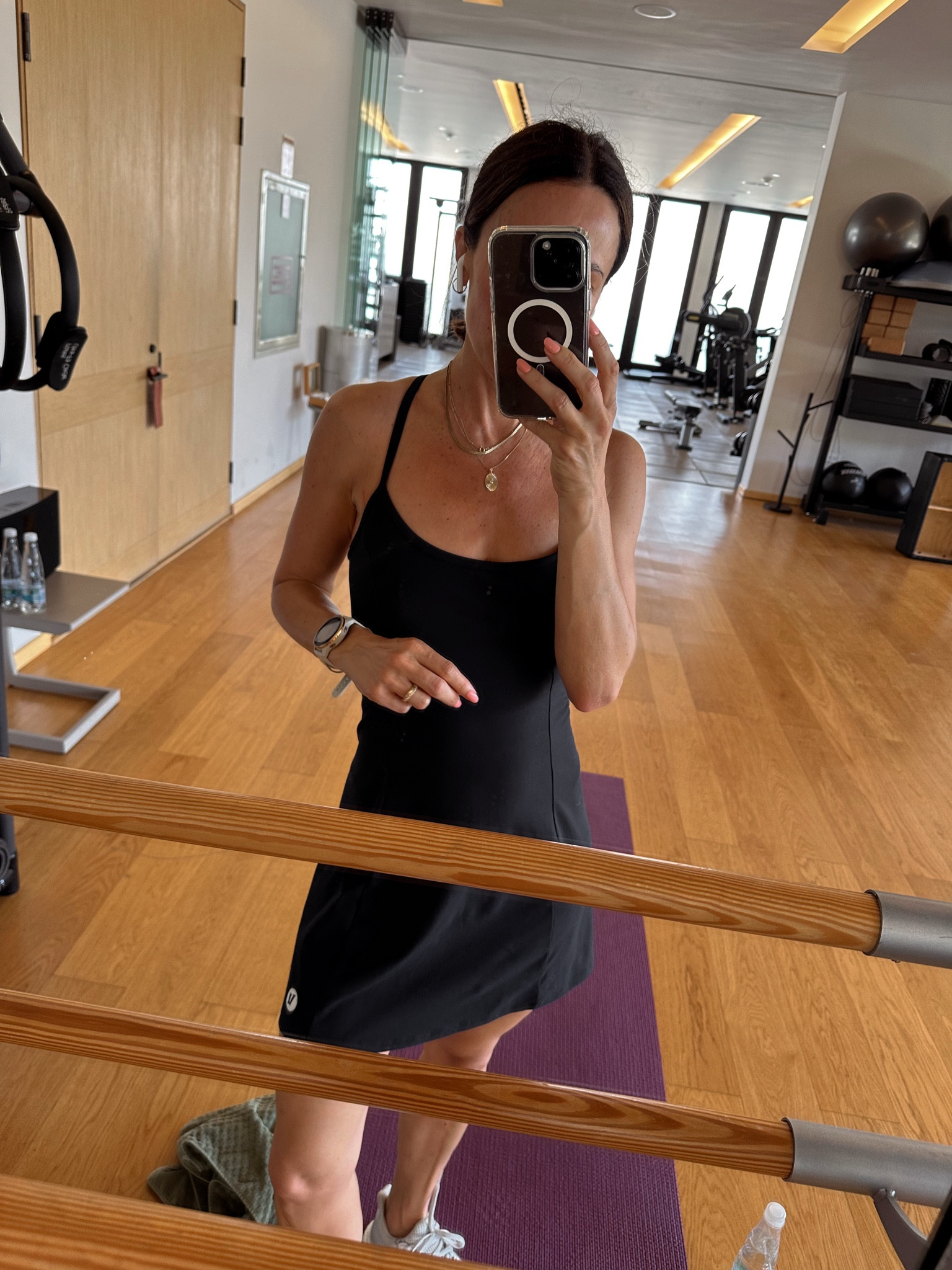 One of my Favorite workout dresses 
Wore this for a treadmill hike this morning 
 Built in shorts, and so comfortable 
Runs tts 

#LTKActive #LTKOver40